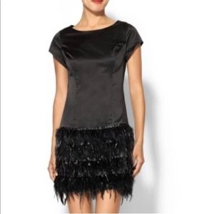 Black feather dress NWT